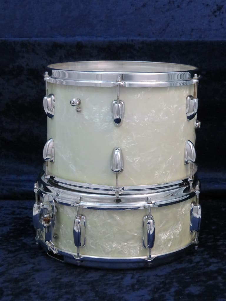 Slingerland 4 Piece Marine Pearl Wood Drum Set Serial #188471