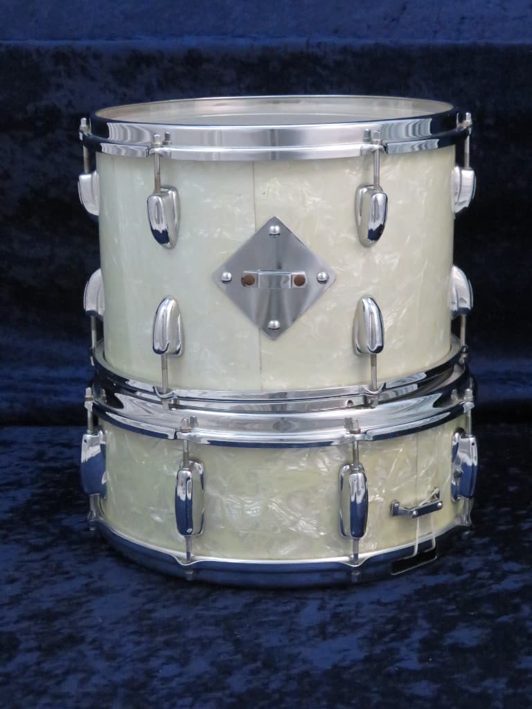 Slingerland 4 Piece Marine Pearl Wood Drum Set Serial #188471