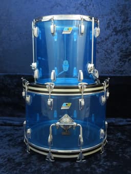 Ludwig 5 Piece Blue Vistalite Drum Set Serial #1025900 Ludwig 5 Piece Blue Vistalite Drum Set Serial #1025900