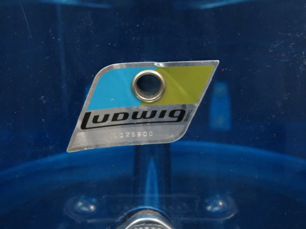 Ludwig 5 Piece Blue Vistalite Drum Set Serial #1025900