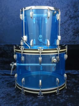 Ludwig 5 Piece Blue Vistalite Drum Set Serial #1025900 Ludwig 5 Piece Blue Vistalite Drum Set Serial #1025900