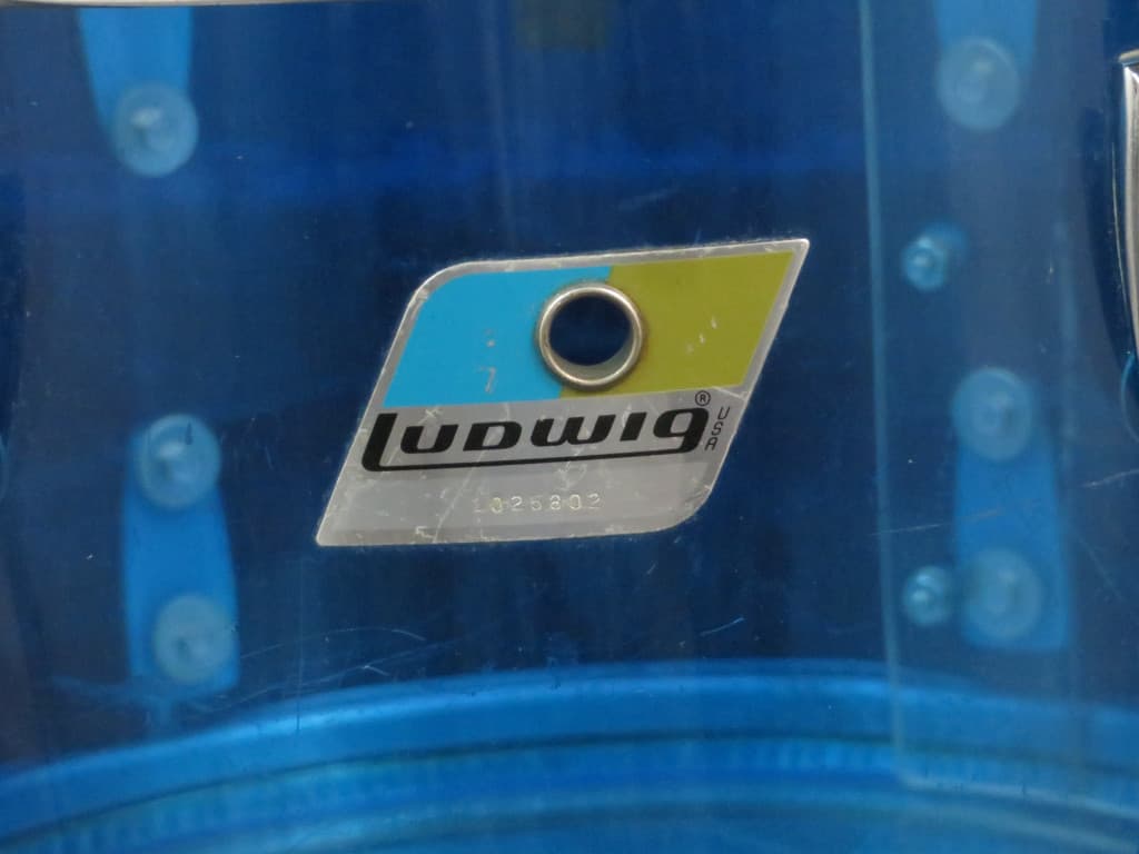 Ludwig 5 Piece Blue Vistalite Drum Set Serial #1025900