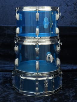 Ludwig 5 Piece Blue Vistalite Drum Set Serial #1025900 Ludwig 5 Piece Blue Vistalite Drum Set Serial #1025900
