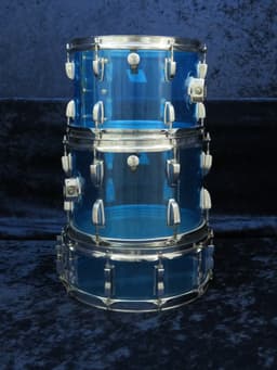 Ludwig 5 Piece Blue Vistalite Drum Set Serial #1025900 Ludwig 5 Piece Blue Vistalite Drum Set Serial #1025900