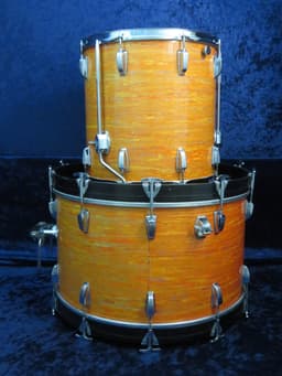 Ludwig 4 Piece Mod Orange Wood Drum Set Serial #926006 Ludwig 4 Piece Mod Orange Wood Drum Set Serial #926006
