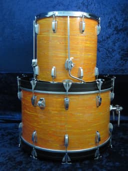Ludwig 4 Piece Mod Orange Wood Drum Set Serial #926006 Ludwig 4 Piece Mod Orange Wood Drum Set Serial #926006