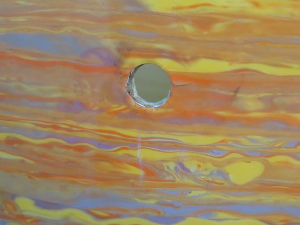 Ludwig 4 Piece Mod Orange Wood Drum Set Serial #926006