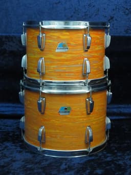 Ludwig 4 Piece Mod Orange Wood Drum Set Serial #926006 Ludwig 4 Piece Mod Orange Wood Drum Set Serial #926006