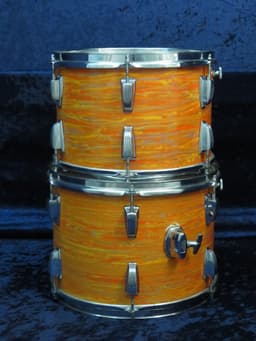 Ludwig 4 Piece Mod Orange Wood Drum Set Serial #926006 Ludwig 4 Piece Mod Orange Wood Drum Set Serial #926006