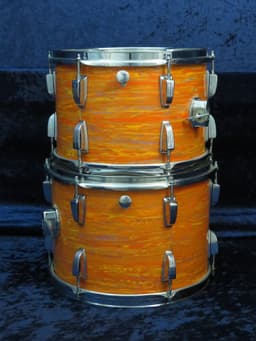 Ludwig 4 Piece Mod Orange Wood Drum Set Serial #926006 Ludwig 4 Piece Mod Orange Wood Drum Set Serial #926006