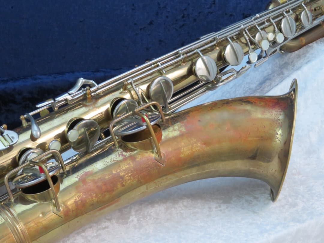 C.G. Conn Baritone Saxophone with Naked Lady 1935 Serial #M267047 C.G. Conn Baritone Saxophone with Naked Lady 1935 Serial #M267047