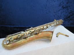 C.G. Conn Baritone Saxophone with Naked Lady 1935 Serial #M267047 C.G. Conn Baritone Saxophone with Naked Lady 1935 Serial #M267047