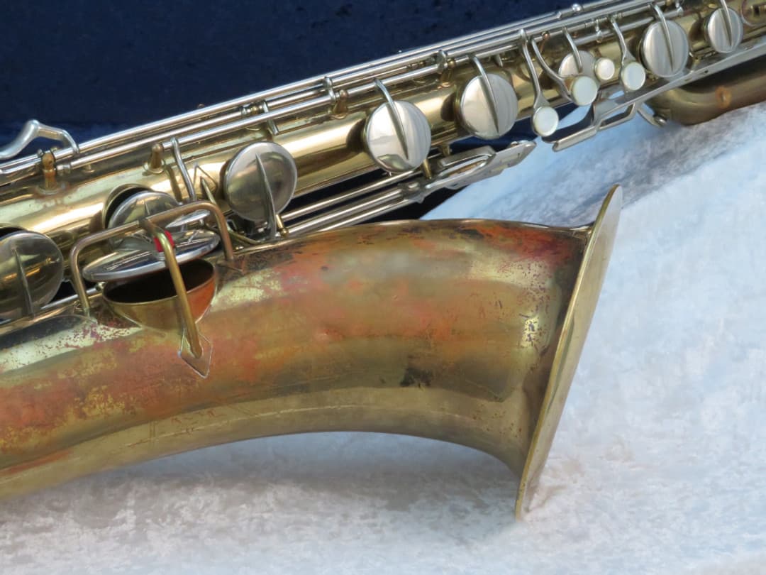 C.G. Conn Baritone Saxophone with Naked Lady 1935 Serial #M267047