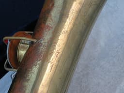 C.G. Conn Baritone Saxophone with Naked Lady 1935 Serial #M267047 C.G. Conn Baritone Saxophone with Naked Lady 1935 Serial #M267047