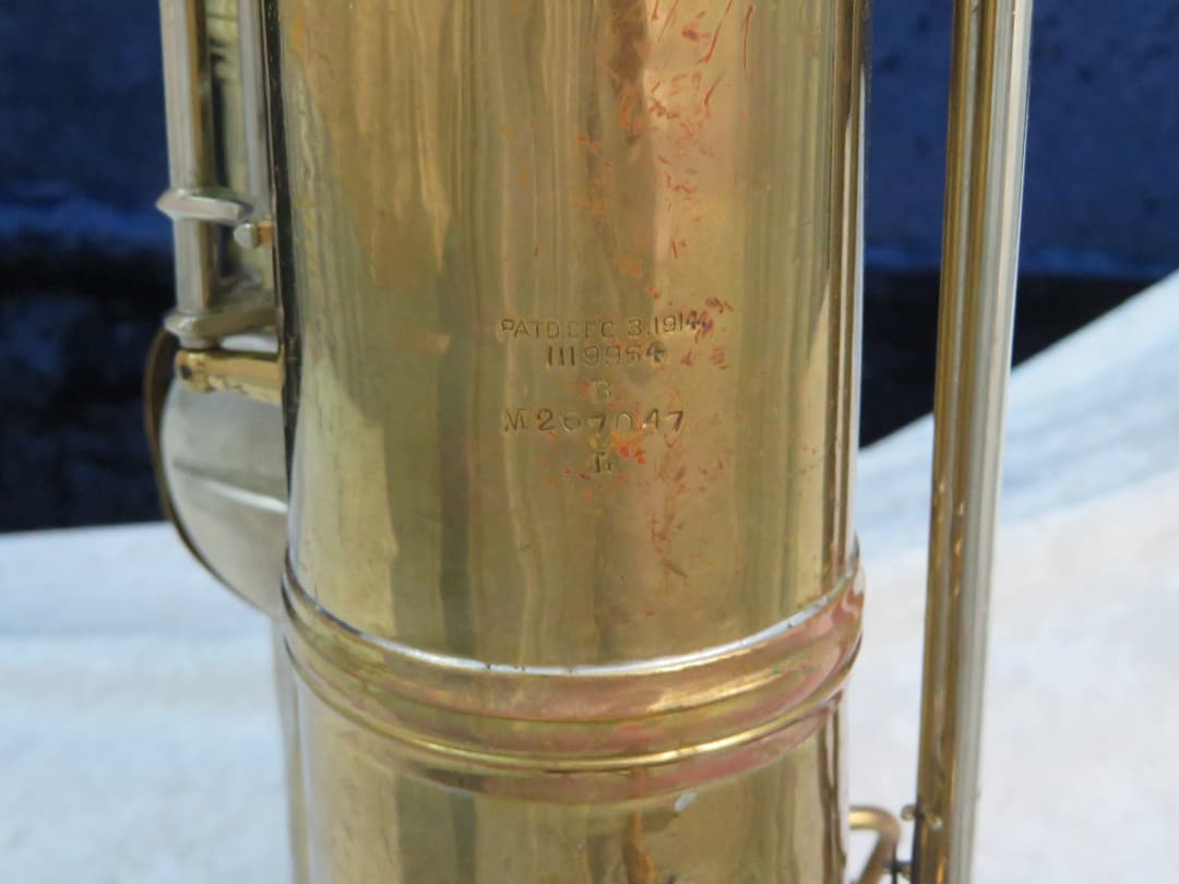 C.G. Conn Baritone Saxophone with Naked Lady 1935 Serial #M267047