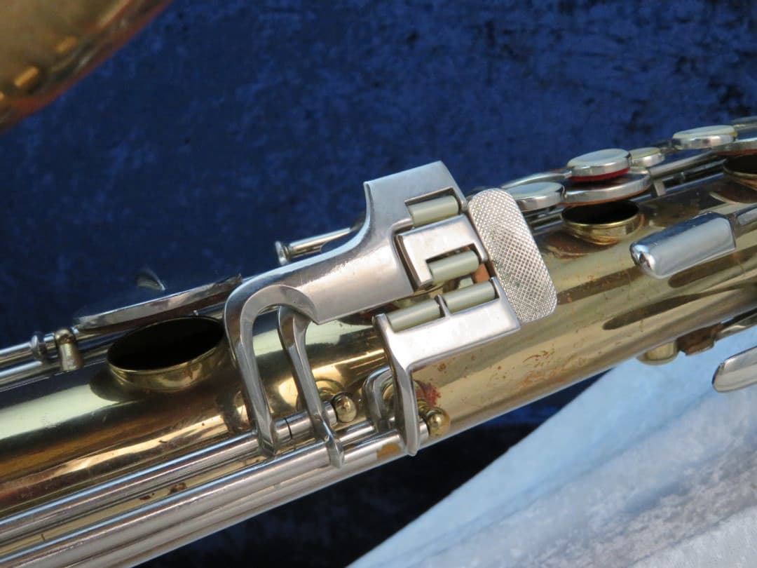 C.G. Conn Baritone Saxophone with Naked Lady 1935 Serial #M267047