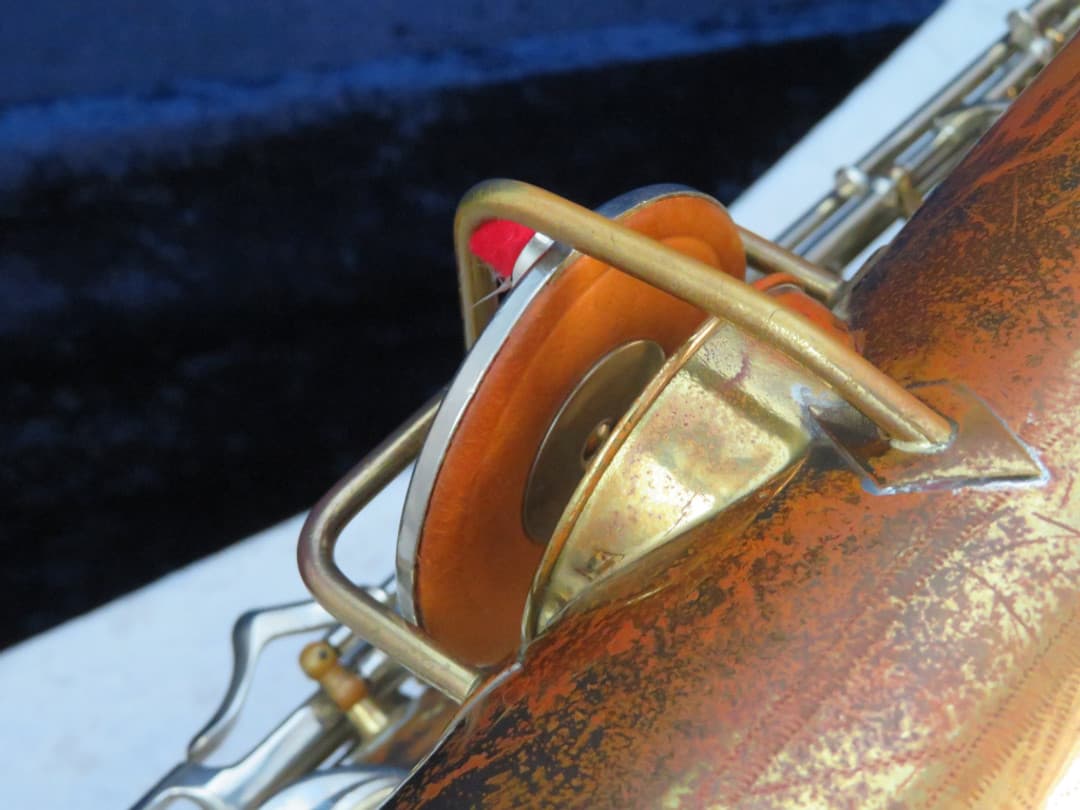 C.G. Conn Baritone Saxophone with Naked Lady 1935 Serial #M267047