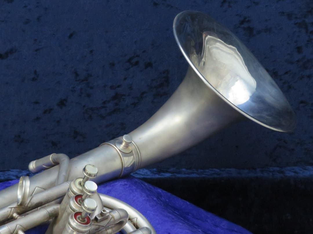 King 3 Valve Bell Front Silver Trombonium 1960's Serial #452838