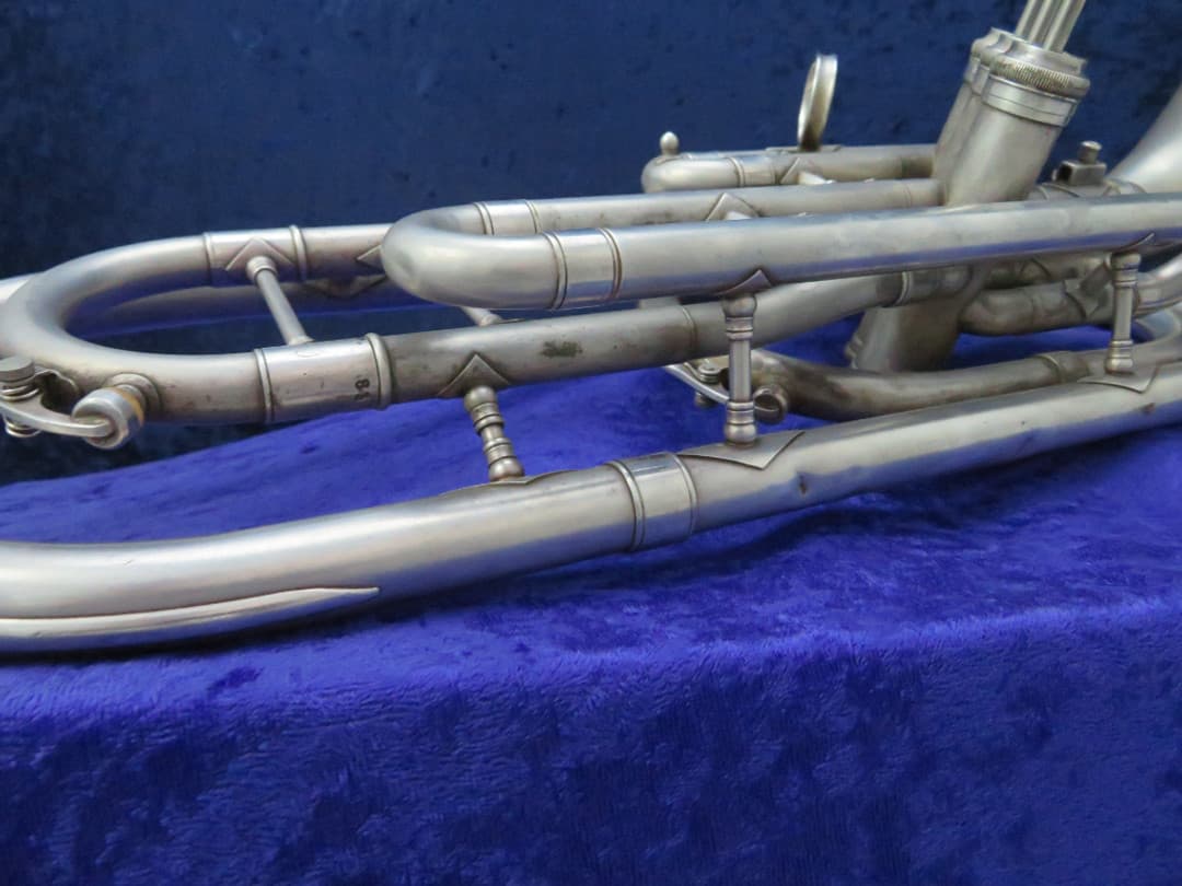 King 3 Valve Bell Front Silver Trombonium 1960's Serial #452838