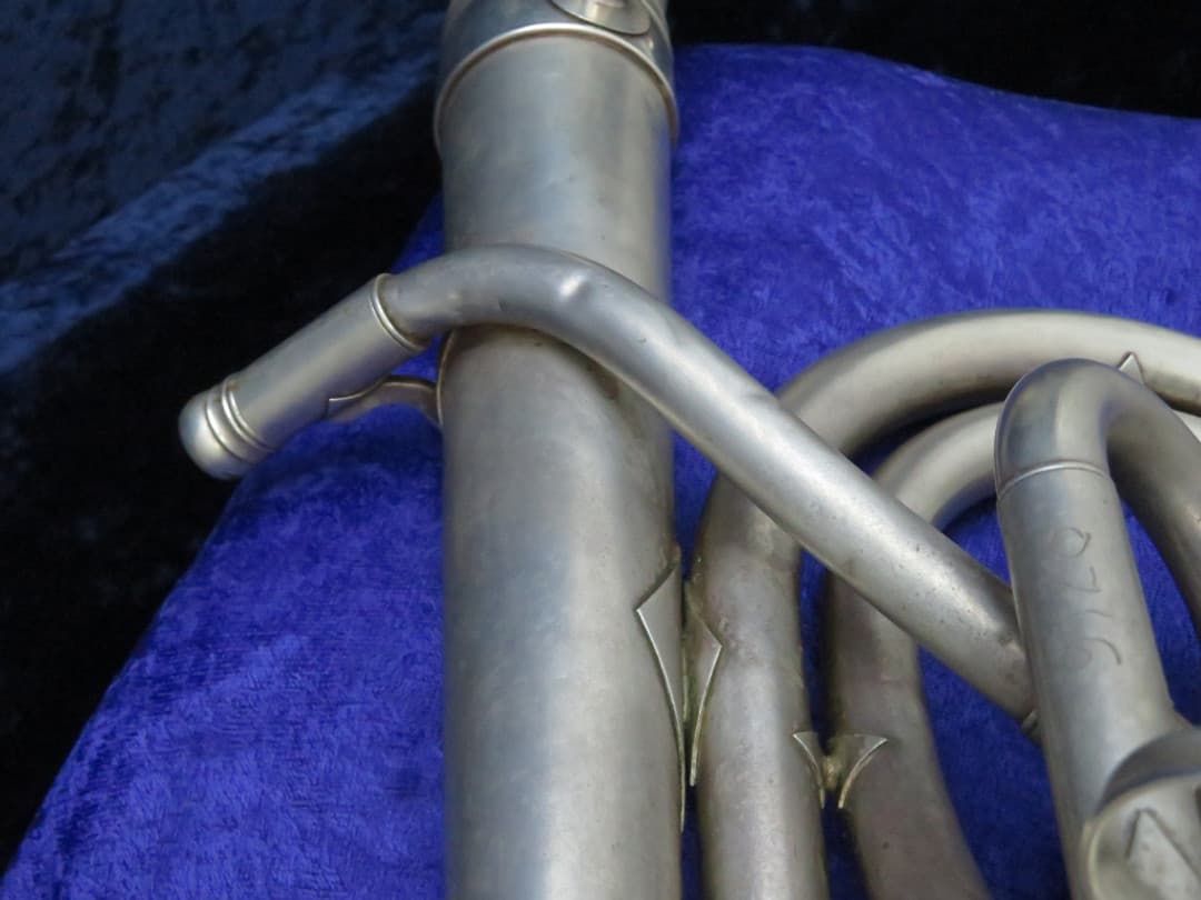 King 3 Valve Bell Front Silver Trombonium 1960's Serial #452838