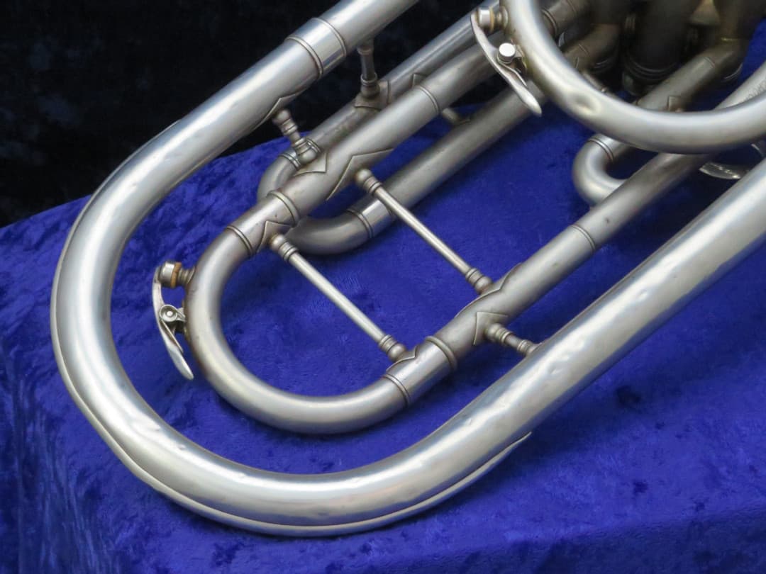 King 3 Valve Bell Front Silver Trombonium 1960's Serial #452838