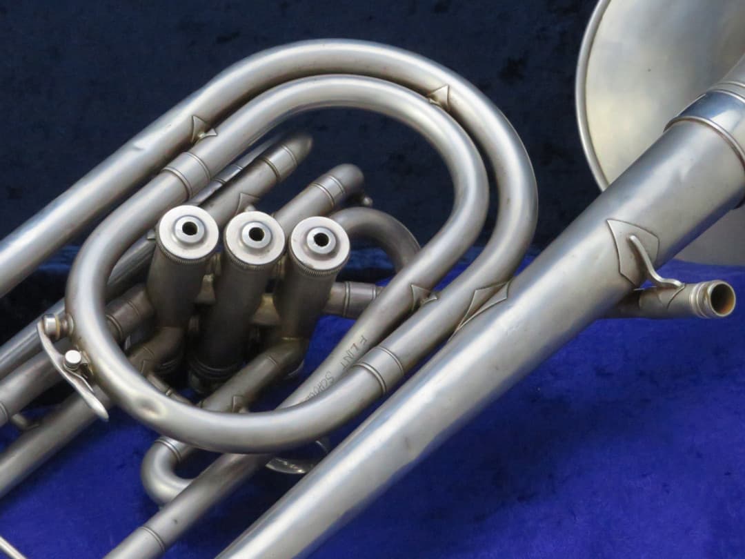 King 3 Valve Bell Front Silver Trombonium 1960's Serial #452838