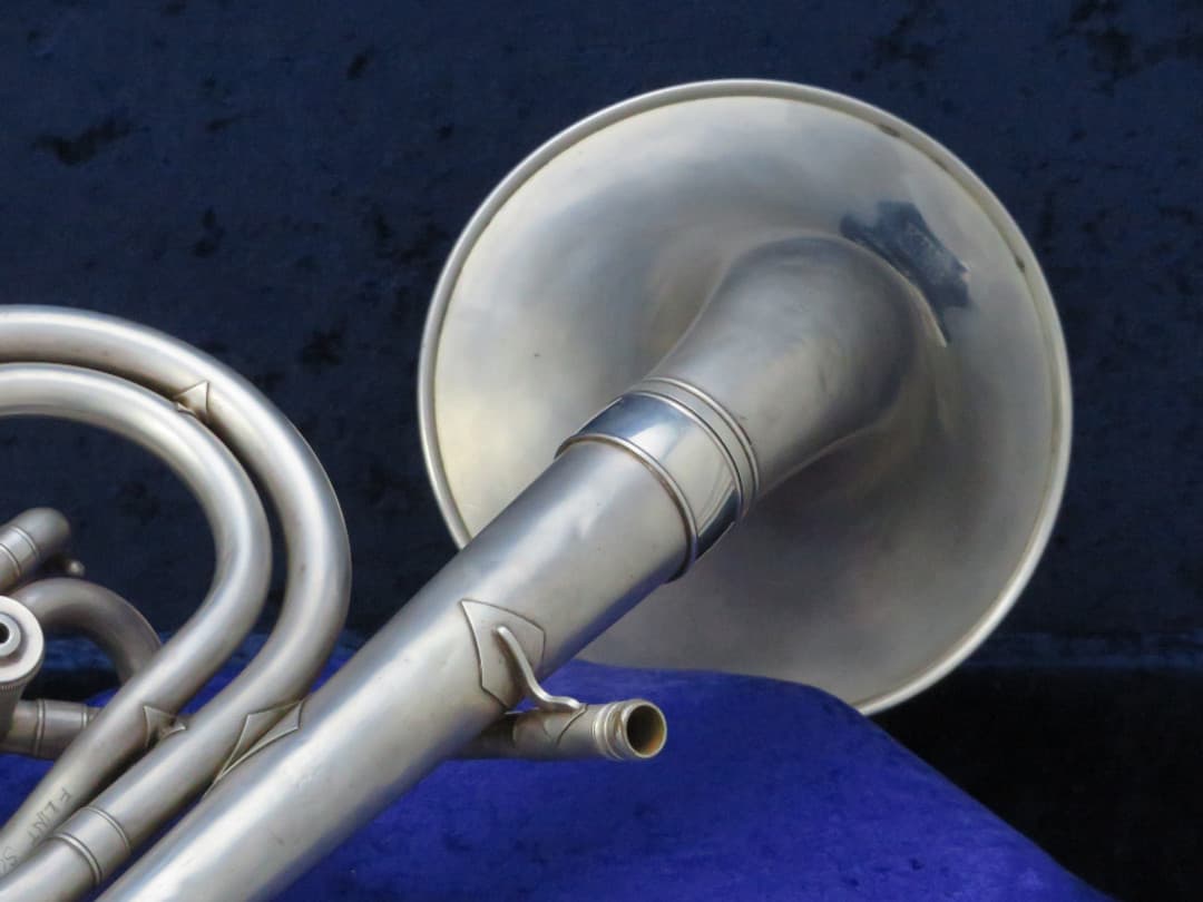 King 3 Valve Bell Front Silver Trombonium 1960's Serial #452838