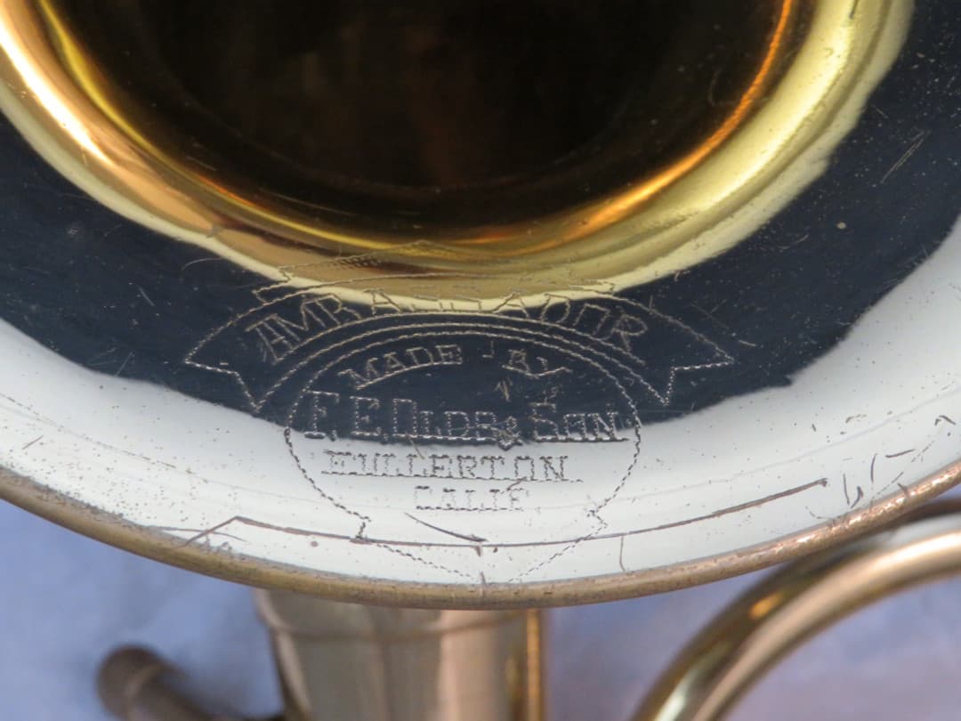 Olds Ambassador 3 Valve F Bell Front Alto Horn 1960's Serial #339647