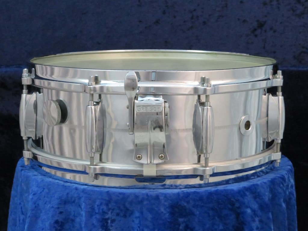 Gretsch 5 x 14 Chrome Over Brass Snare Drum 1970's Serial #isi2008
