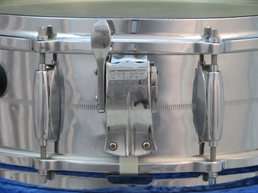 Gretsch 5 x 14 Chrome Over Brass Snare Drum 1970's Serial #isi2008
