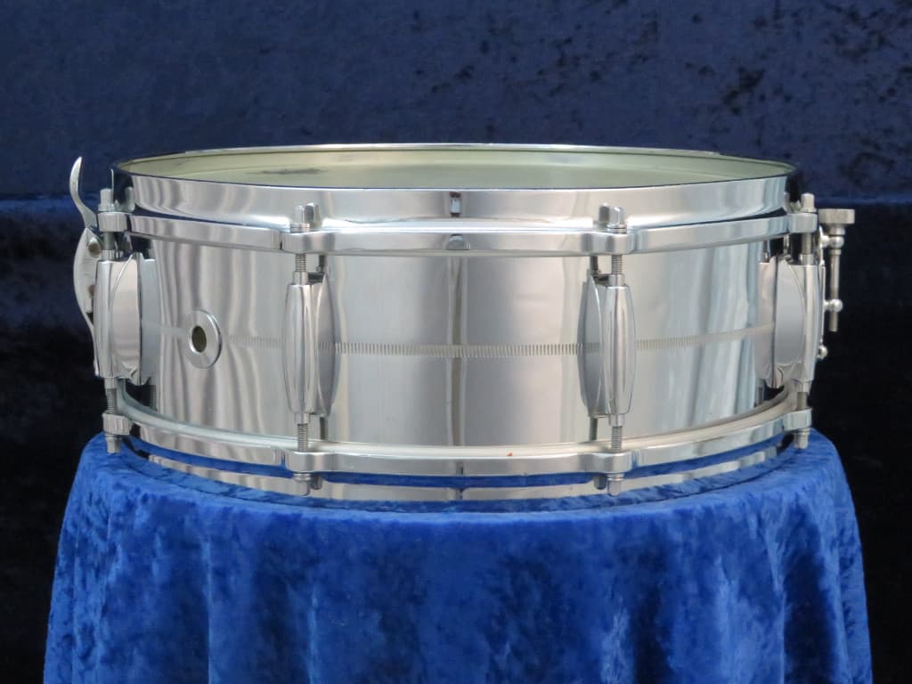 Gretsch 5 x 14 Chrome Over Brass Snare Drum 1970's Serial #isi2008