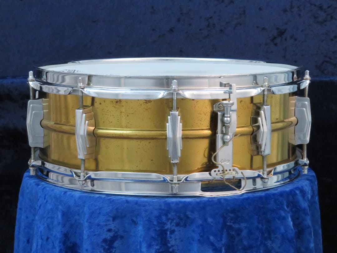 Ludwig Supraphonic 5 x 14 Brass Snare Drum 1960's Serial #isi10919