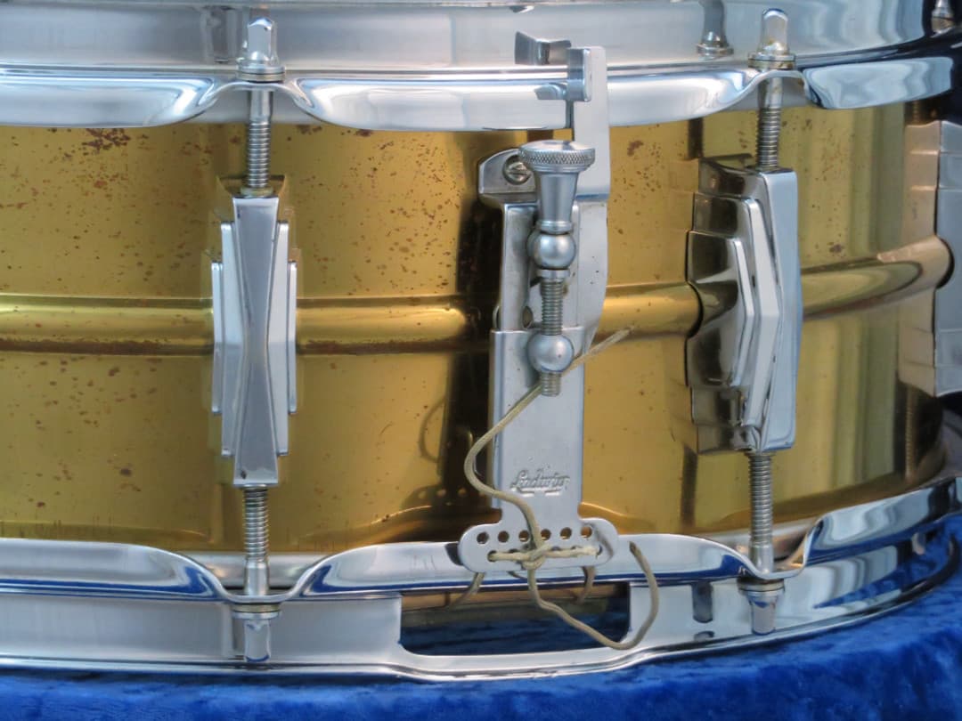Ludwig Supraphonic 5 x 14 Brass Snare Drum 1960's Serial #isi10919