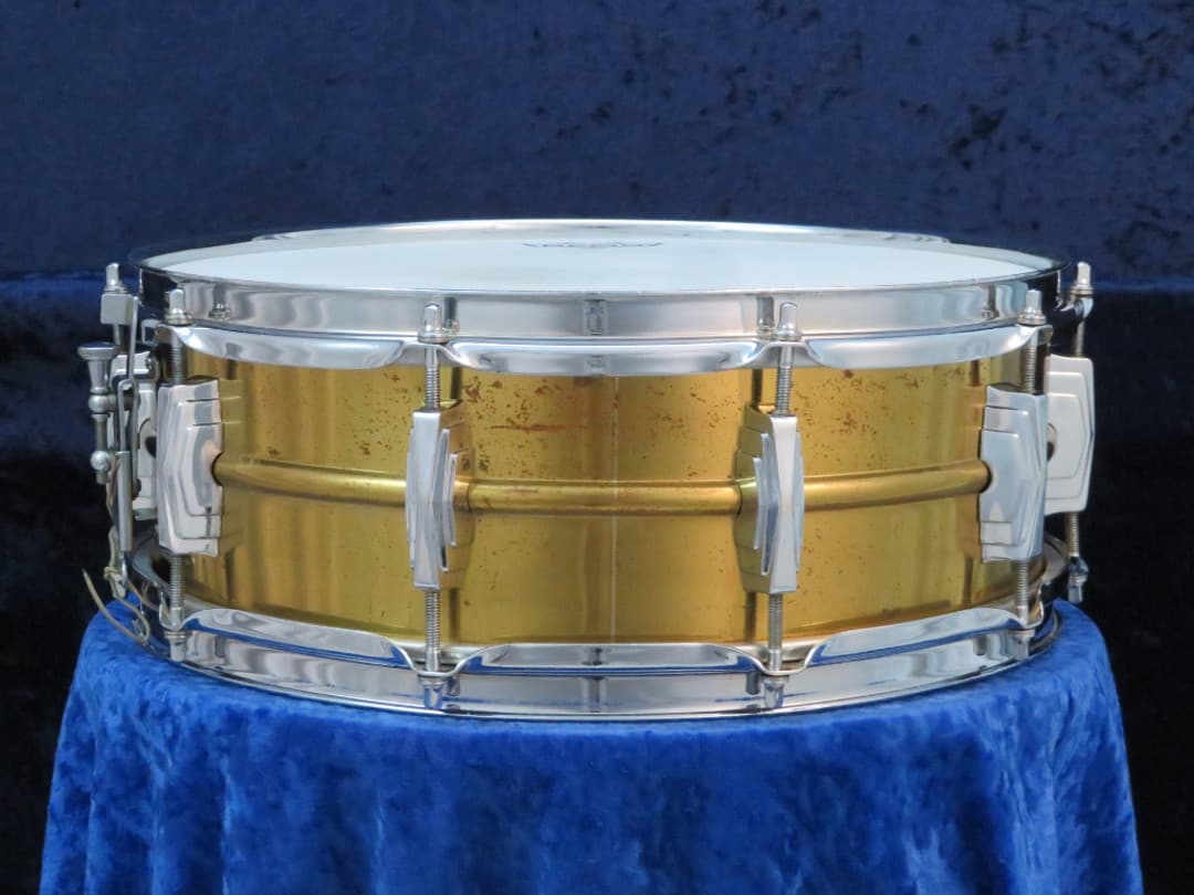 Ludwig Supraphonic 5 x 14 Brass Snare Drum 1960's Serial #isi10919