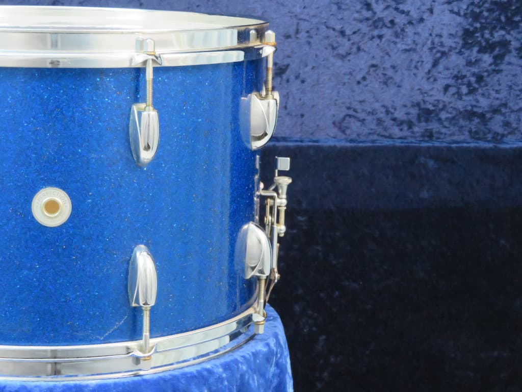 Walberg & Auge Perfection 10 x 14 Blue Sparkle Wood Snare Drum 1968 Serial #9-68