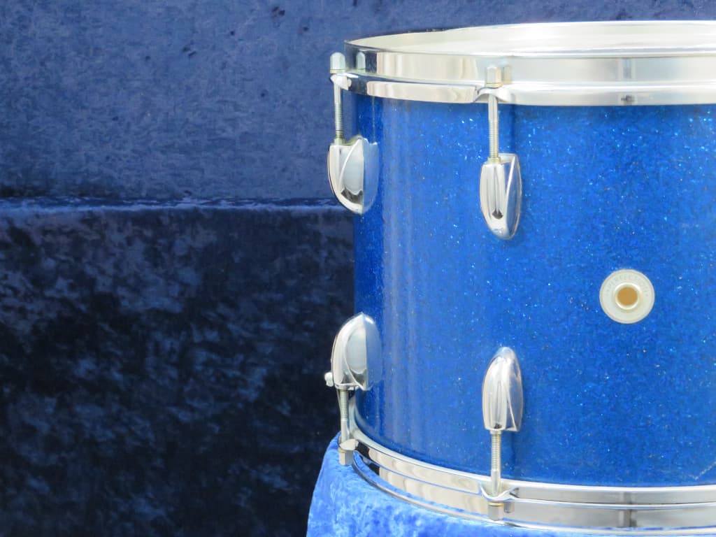 Walberg & Auge Perfection 10 x 14 Blue Sparkle Wood Snare Drum 1968 Serial #9-68