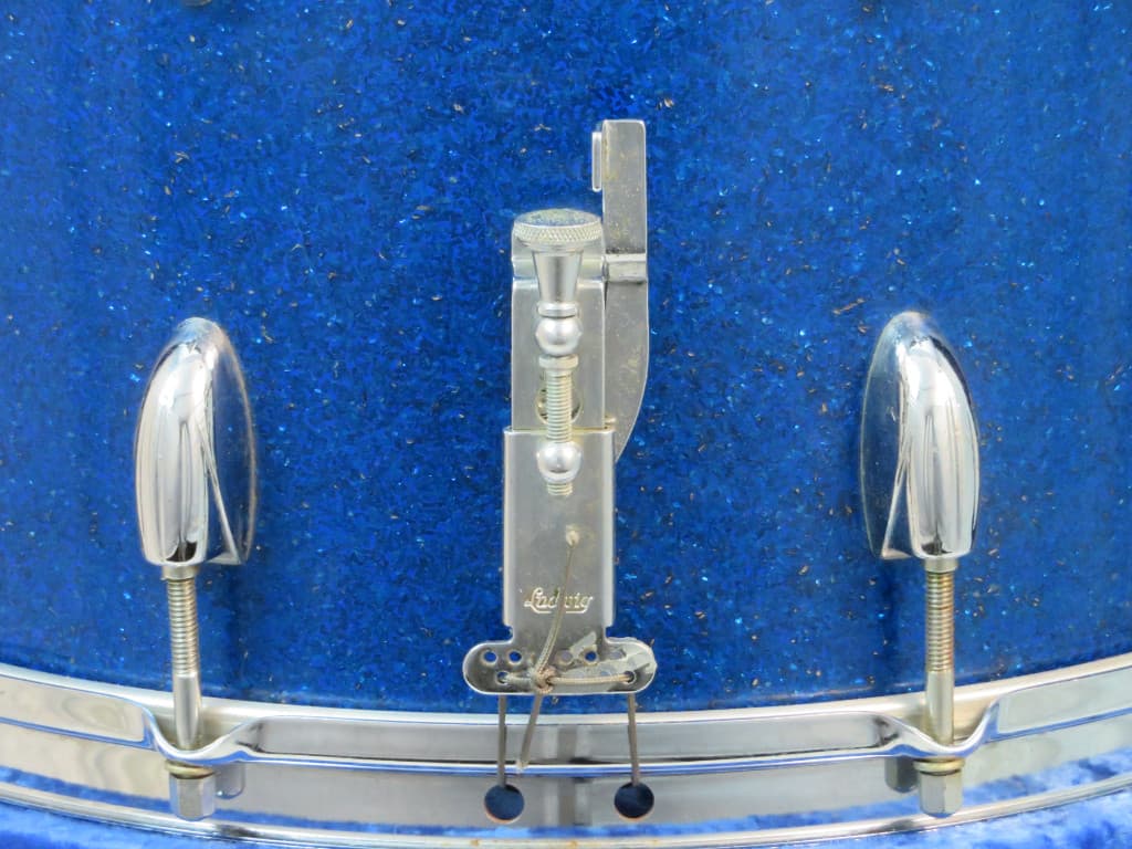 Walberg & Auge Perfection 10 x 14 Blue Sparkle Wood Snare Drum 1968 Serial #9-68