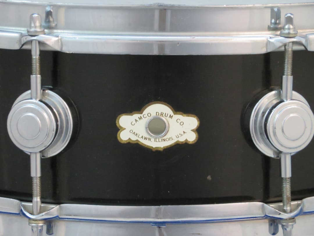 Camco 5 x 14 Black Wood Snare Drum 1960's Serial #isi11135