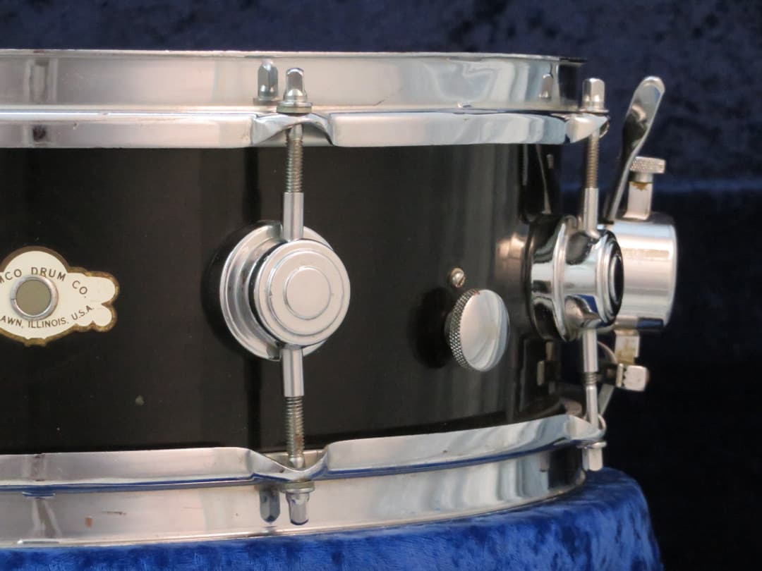 Camco 5 x 14 Black Wood Snare Drum 1960's Serial #isi11135