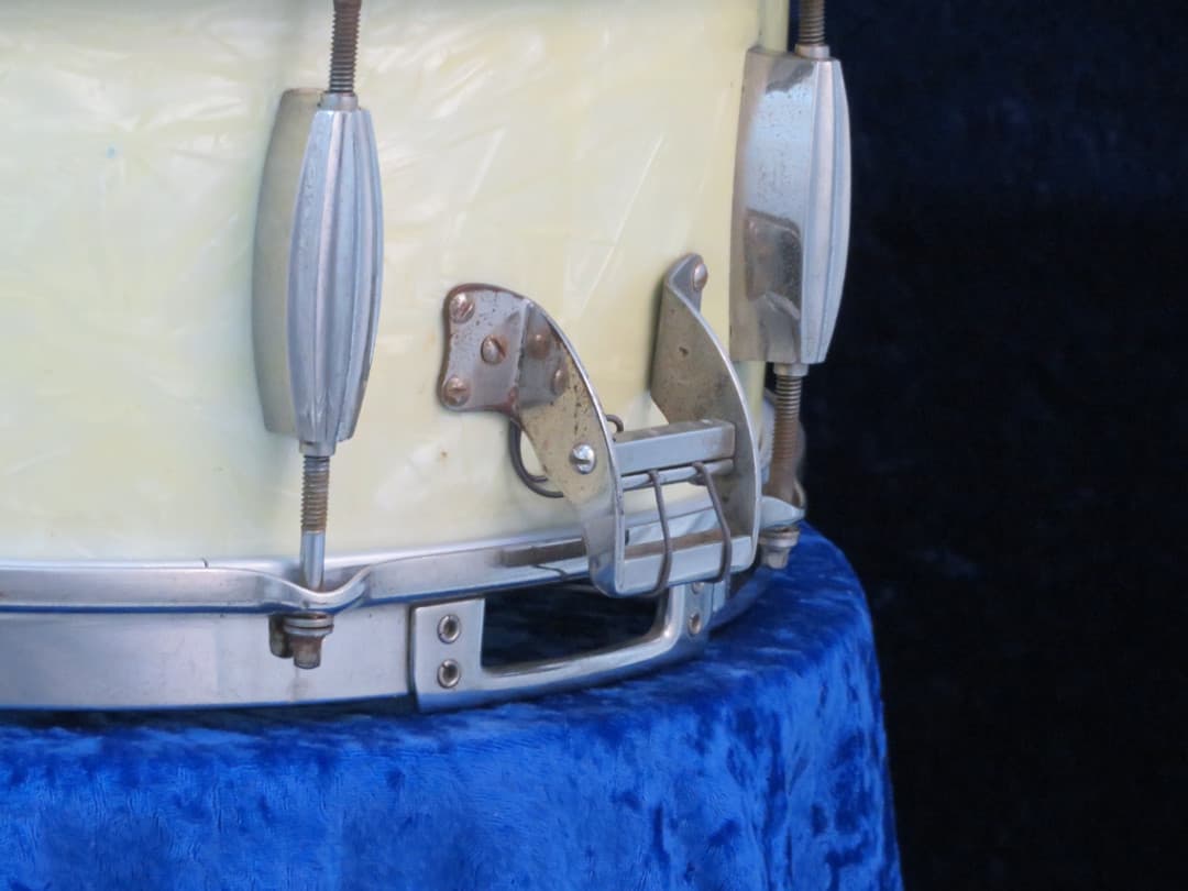 Slingerland Radio King 5.5 x 14 Marine Pearl Wood Snare Drum 1940's Serial #isi9418