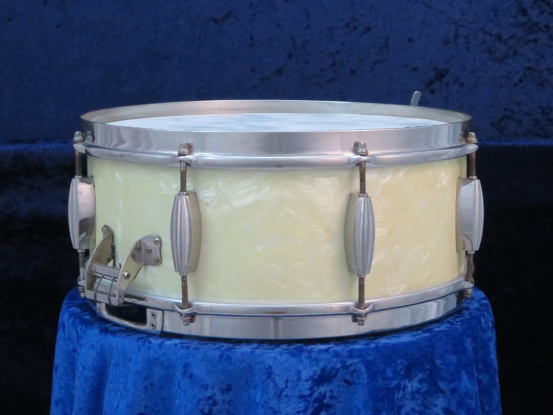 Slingerland Radio King 5.5 x 14 Marine Pearl Wood Snare Drum 1940's Serial #isi9418