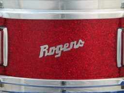 Rogers Luxor 5 x 14 Sparkling Red Pearl Wood Snare Drum 1960's Serial #13364 Rogers Luxor 5 x 14 Sparkling Red Pearl Wood Snare Drum 1960's Serial #13364