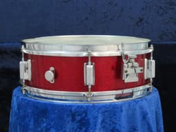 Rogers Luxor 5 x 14 Sparkling Red Pearl Wood Snare Drum 1960's Serial #13364 Rogers Luxor 5 x 14 Sparkling Red Pearl Wood Snare Drum 1960's Serial #13364