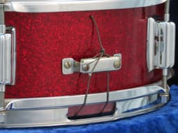 Rogers Luxor 5 x 14 Sparkling Red Pearl Wood Snare Drum 1960's Serial #13364 Rogers Luxor 5 x 14 Sparkling Red Pearl Wood Snare Drum 1960's Serial #13364