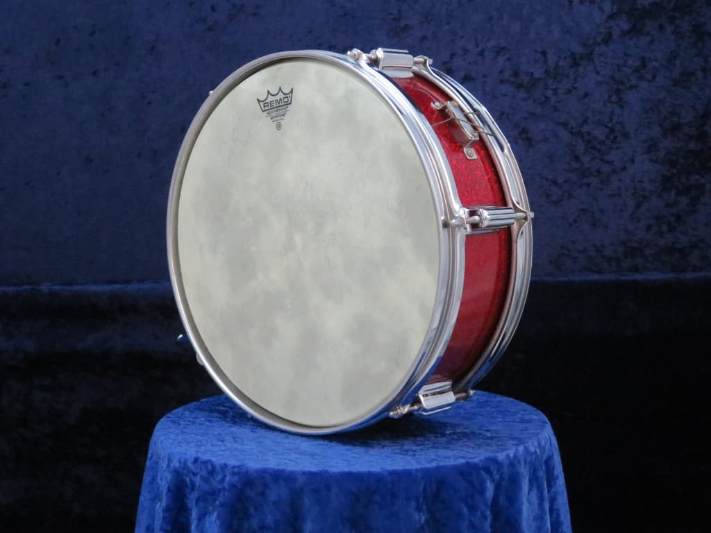 Rogers Luxor 5 x 14 Sparkling Red Pearl Wood Snare Drum 1960's Serial #13364