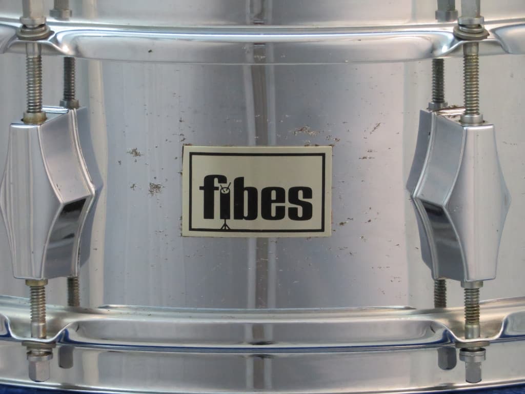 Fibes 5 x 14 Silver Fiberglass Snare Drum Serial #isi11127