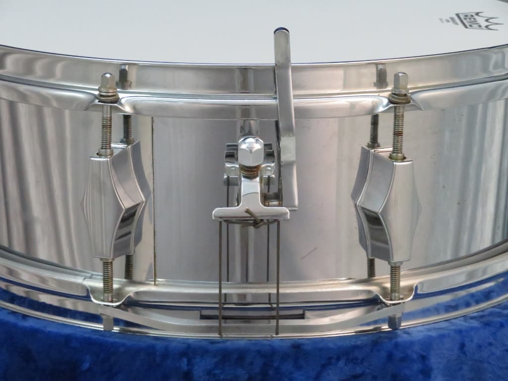 Fibes 5 x 14 Silver Fiberglass Snare Drum Serial #isi11127