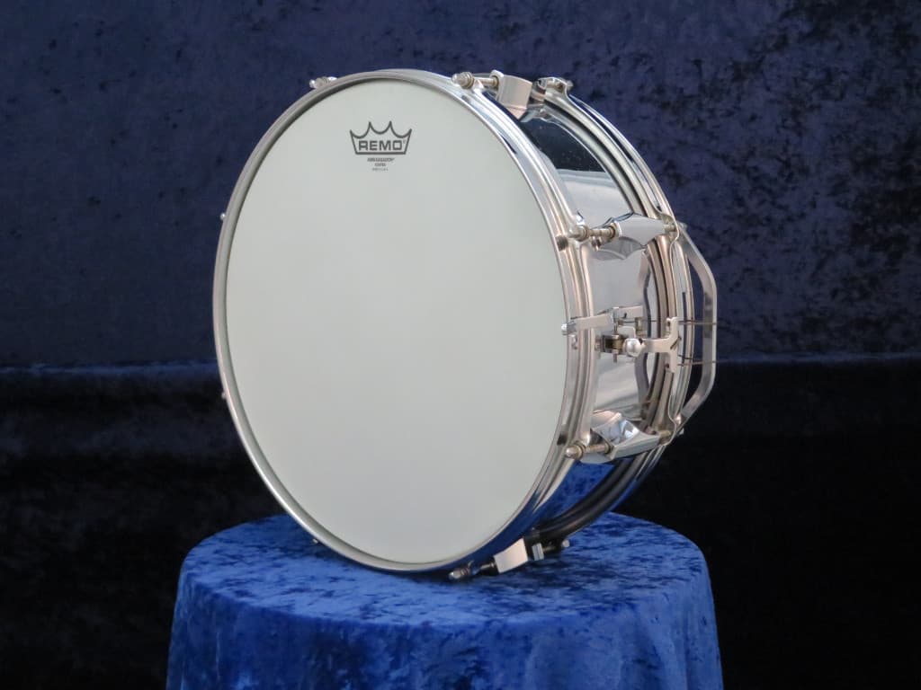 Fibes 5 x 14 Silver Fiberglass Snare Drum Serial #isi11127