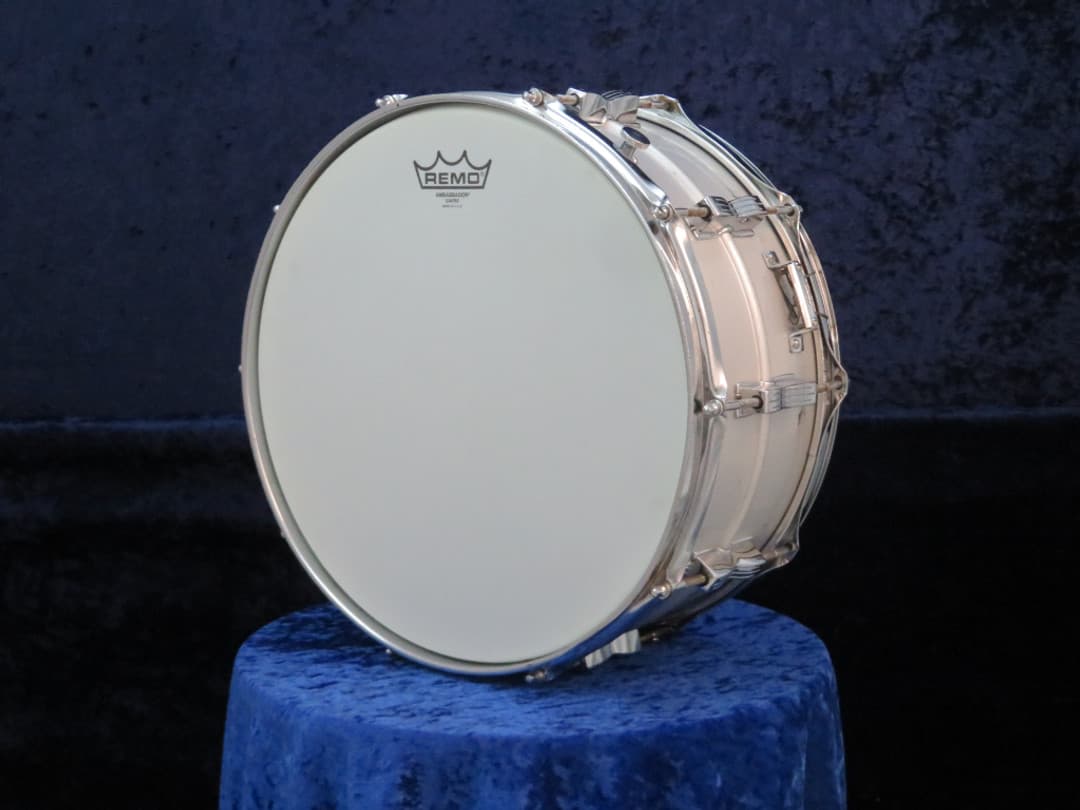 Ludwig No. 402 Acrolite 6.5 x 14 Aluminum Snare Drum 1970's Serial #933674