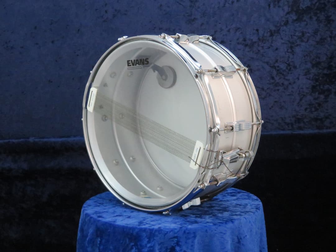 Ludwig No. 402 Acrolite 6.5 x 14 Aluminum Snare Drum 1970's Serial #933674